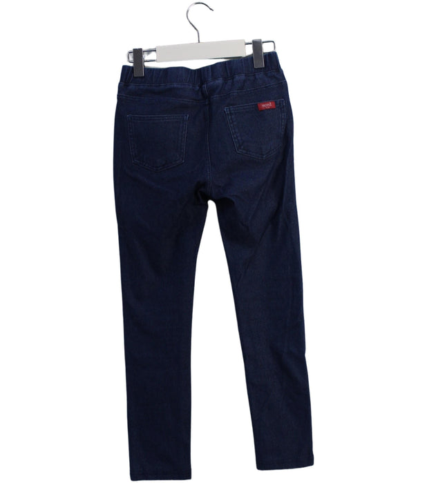 A Blue Jeggings from Seed in size 7Y for girl. (Back View)