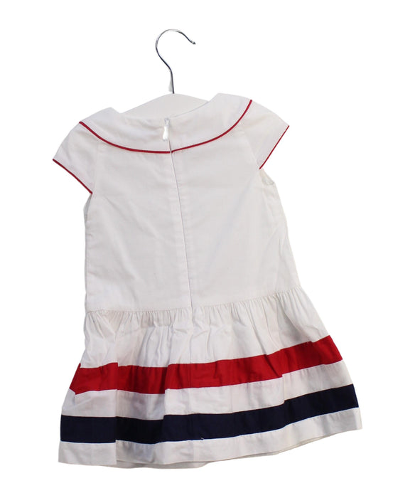 A White Short Sleeve Dresses from Mayoral in size 12-18M for girl. (Back View)