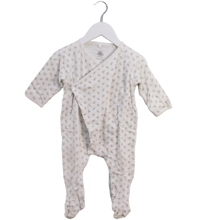 A White Long Sleeve Jumpsuits from Petit Bateau in size 6-12M for boy. (Front View)