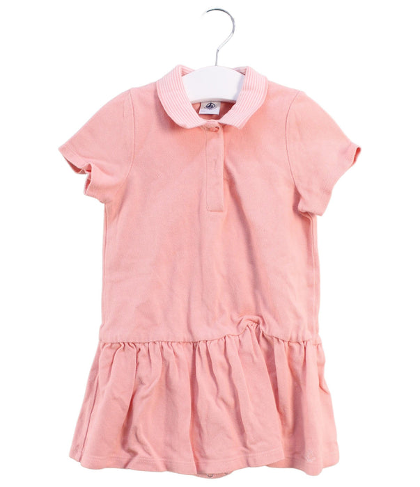 A Pink Short Sleeve Dresses from Petit Bateau in size 18-24M for girl. (Front View)