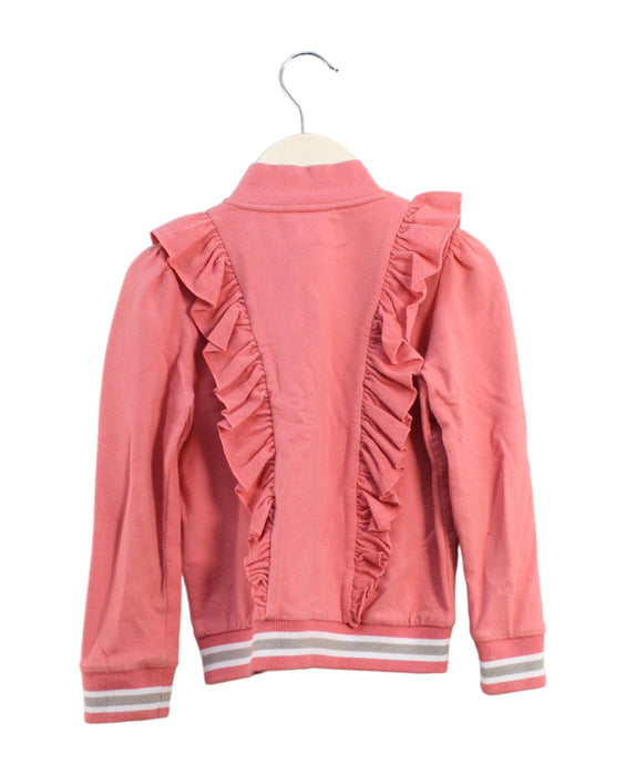 A Pink Zippered Sweatshirts from Gucci in size 3T for girl. (Front View)