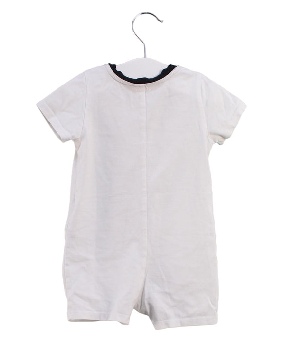 A White Short Sleeve Rompers from Givenchy in size 3-6M for boy. (Back View)