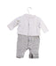 A White Long Sleeve Jumpsuits from Jacadi in size 0-3M for boy. (Back View)
