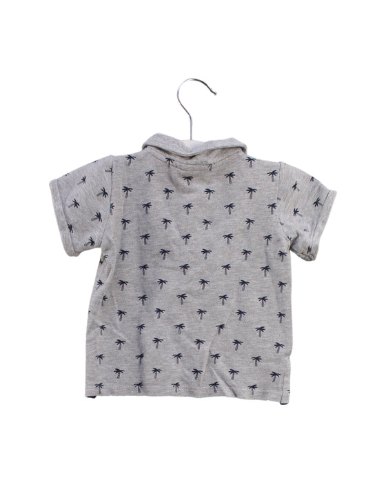 A Grey Short Sleeve Polos from Seed in size 6-12M for boy. (Back View)