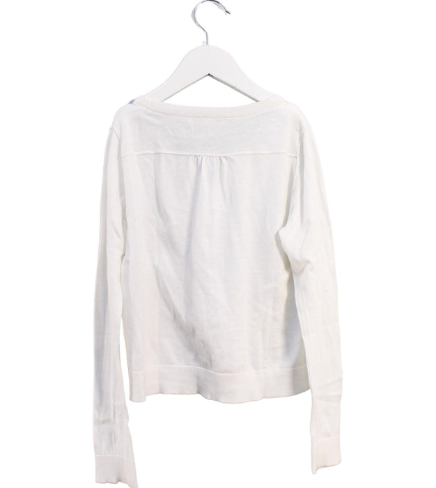 A White Cardigans from Bonpoint in size 8Y for girl. (Back View)