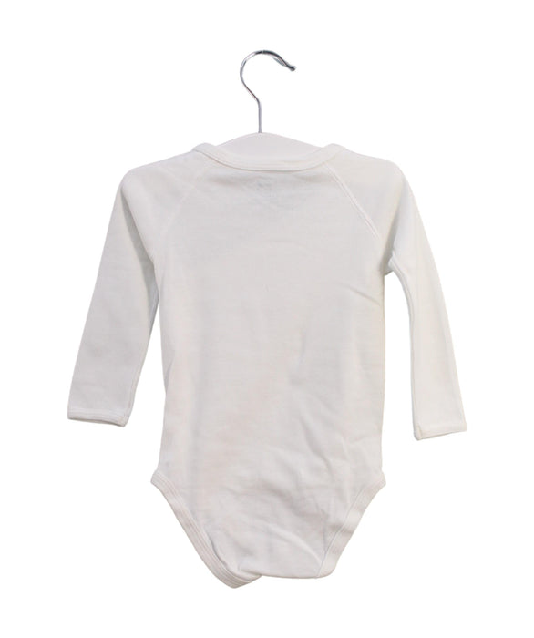 A White Long Sleeve Bodysuits from Petit Bateau in size 6-12M for neutral. (Back View)