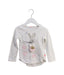 A White Long Sleeve Tops from Billieblush in size 4T for girl. (Front View)