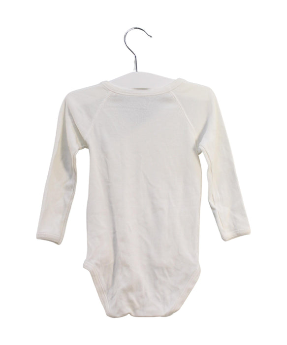 A White Long Sleeve Bodysuits from Petit Bateau in size 6-12M for boy. (Back View)
