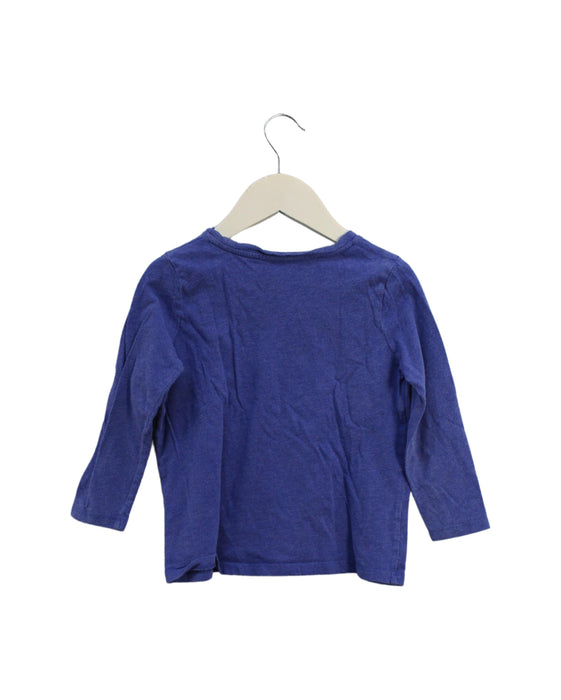 A Blue Long Sleeve Tops from Seed in size 3T for boy. (Back View)