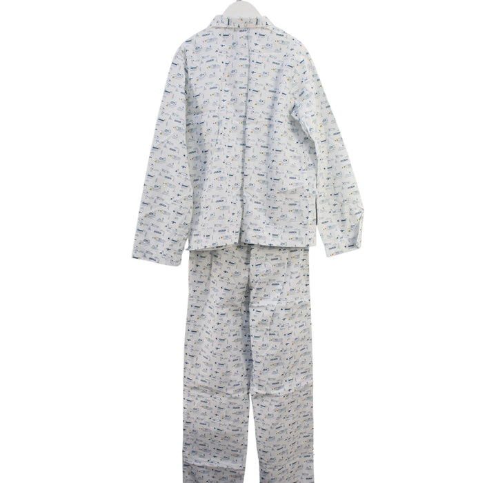 A White Pyjama Sets from Petit Bateau in size 10Y for boy. (Back View)