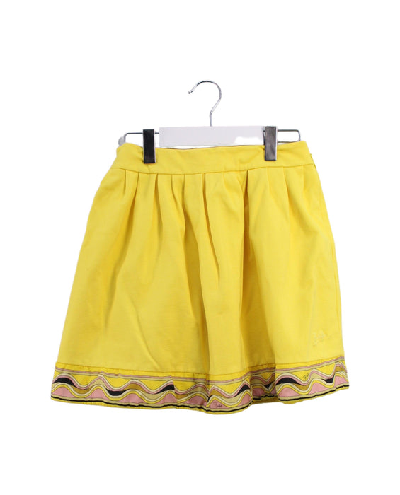 A Yellow Short Skirts from Emilio Pucci in size 8Y for girl. (Front View)