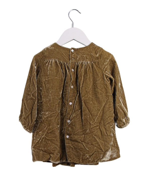 A Brown Long Sleeve Dresses from Bonpoint in size 2T for girl. (Back View)
