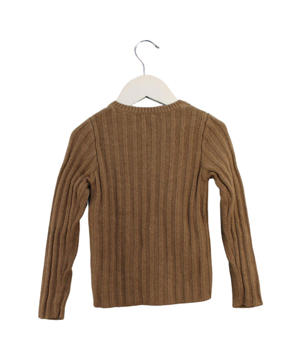 A Brown Cardigans from Bonpoint in size 6T for girl. (Back View)