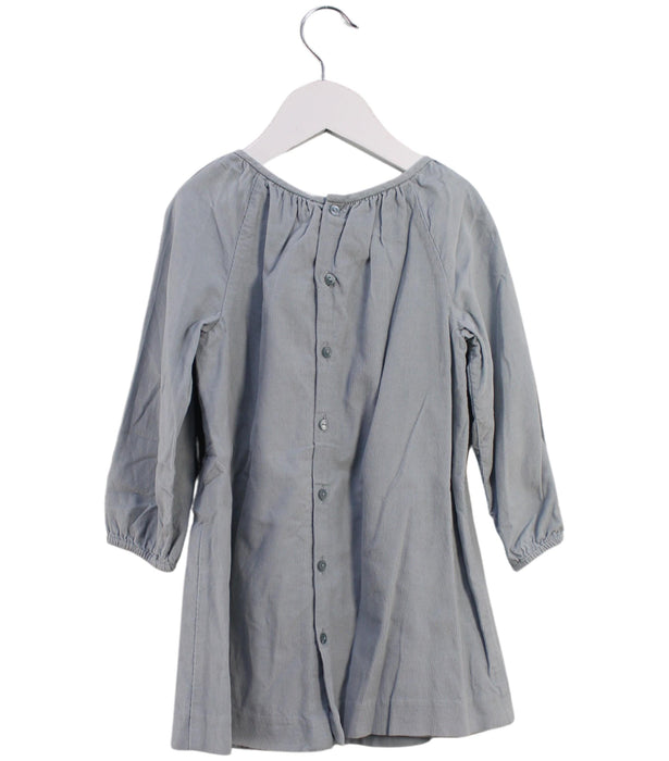 A Blue Long Sleeve Dresses from Jacadi in size 3T for girl. (Back View)
