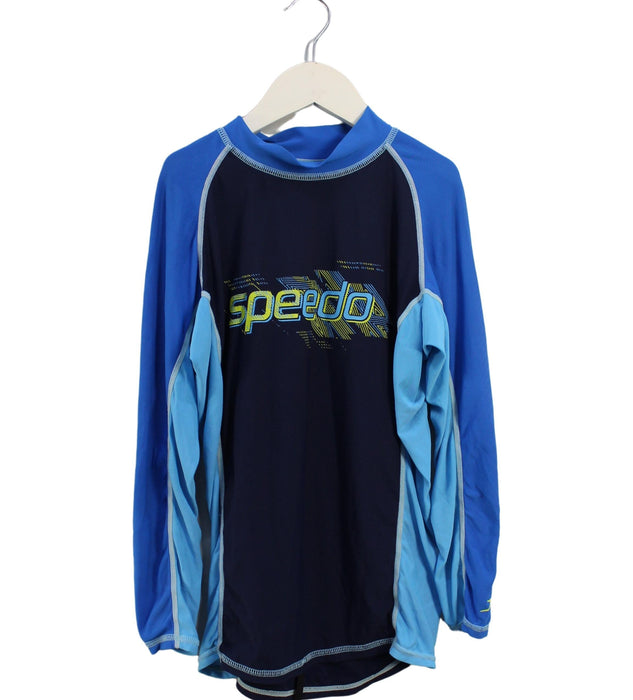 A Blue Rash Guards from Speedo in size 10Y for boy. (Front View)