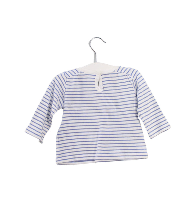 A Blue Long Sleeve Tops from Petit Bateau in size 3-6M for girl. (Back View)