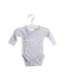 A Blue Long Sleeve Bodysuits from Petit Bateau in size 0-3M for boy. (Front View)