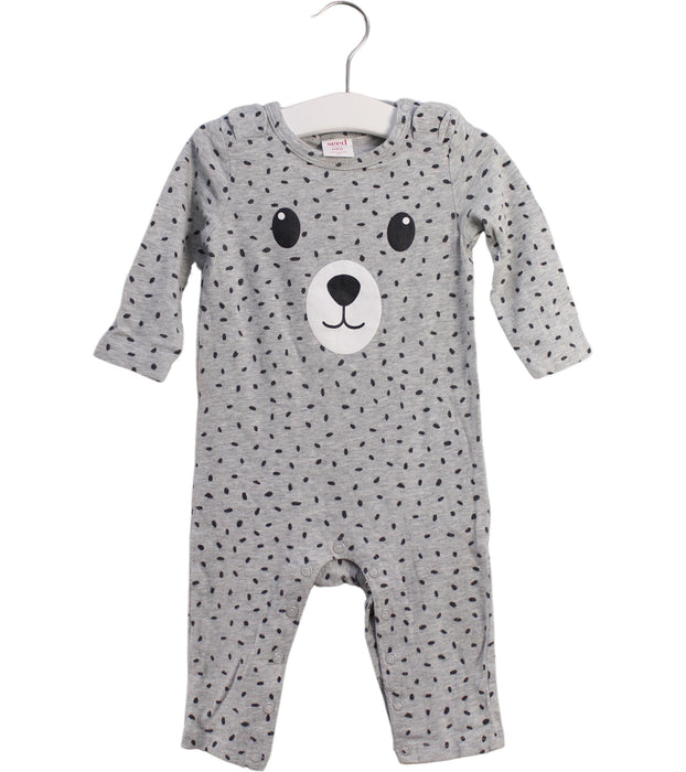 A Grey Long Sleeve Jumpsuits from Seed in size 3-6M for boy. (Front View)