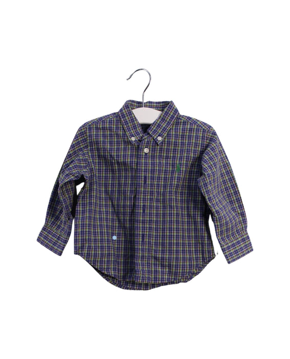 A Blue Shirts from Ralph Lauren in size 6-12M for boy. (Front View)