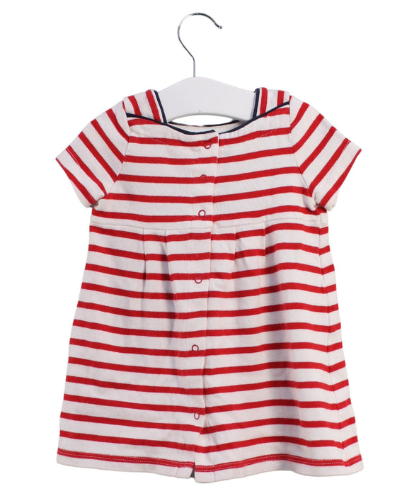 A White Short Sleeve Dresses from Petit Bateau in size 6-12M for girl. (Back View)