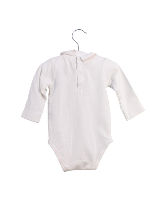 A White Long Sleeve Bodysuits from Jacadi in size 3-6M for neutral. (Back View)
