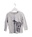 A Grey Long Sleeve Tops from Seed in size 4T for girl. (Front View)