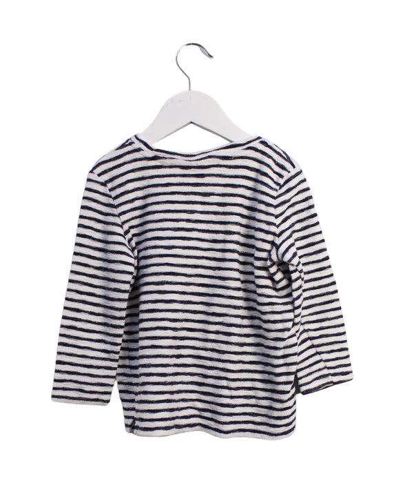 A White Long Sleeve Tops from Seed in size 3T for girl. (Back View)