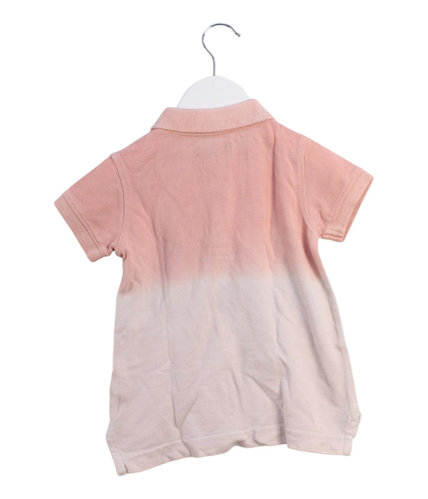 A Pink Short Sleeve Polos from Velveteen in size 3T for boy. (Back View)
