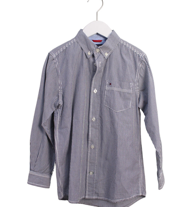 A Blue Shirts from Tommy Hilfiger in size 7Y for boy. (Front View)