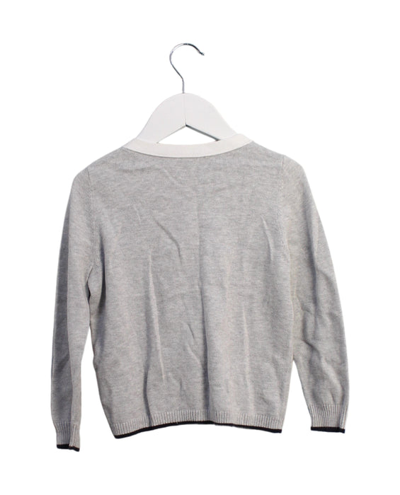 A Grey Cardigans from Bonpoint in size 3T for boy. (Back View)