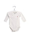 A White Long Sleeve Bodysuits from Petit Bateau in size 3-6M for boy. (Front View)