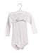A White Long Sleeve Bodysuits from Petit Bateau in size 6-12M for girl. (Front View)