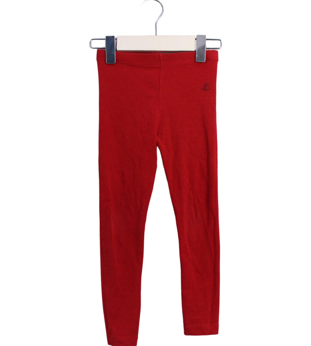 A Red Leggings from Petit Bateau in size 3T for girl. (Front View)