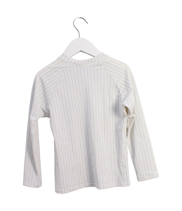 A White Rash Guards from Minnow in size 5T for girl. (Back View)