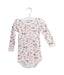 A White Long Sleeve Bodysuits from Petit Bateau in size 6-12M for girl. (Front View)