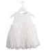A White Sleeveless Dresses from Miniclasix in size 6-12M for girl. (Front View)
