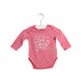 A Pink Long Sleeve Bodysuits from Tommy Hilfiger in size 0-3M for girl. (Front View)