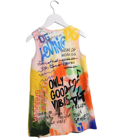 A Multicolour Sleeveless Dresses from Dolce & Gabbana in size 3T for girl. (Back View)