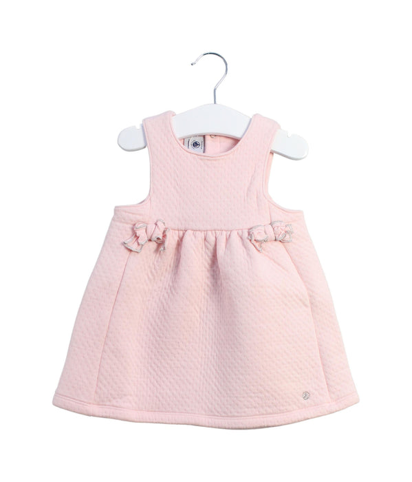 A Pink Sleeveless Dresses from Petit Bateau in size 3-6M for girl. (Front View)