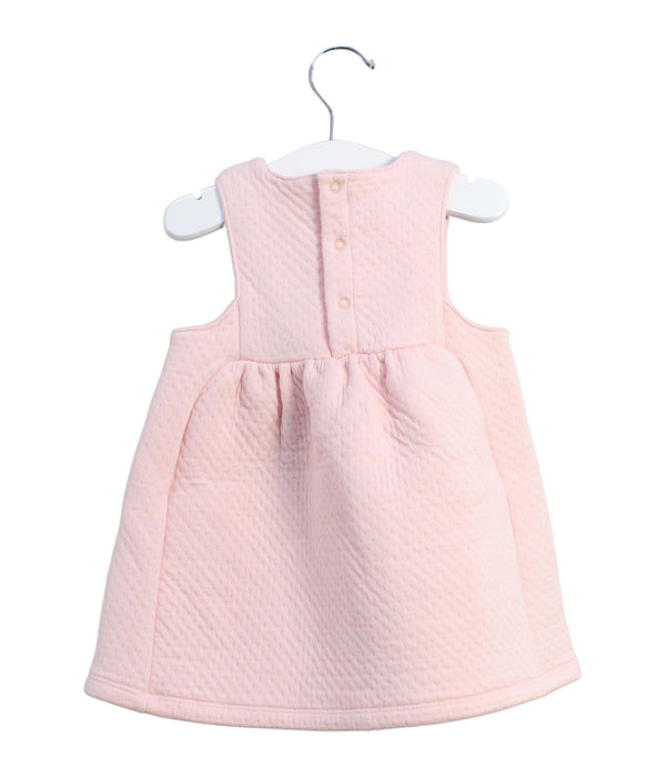 A Pink Sleeveless Dresses from Petit Bateau in size 3-6M for girl. (Back View)
