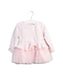 A Pink Long Sleeve Dresses from Miniclasix in size 6-12M for girl. (Front View)