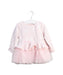 A Pink Long Sleeve Dresses from Miniclasix in size 6-12M for girl. (Front View)