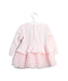 A Pink Long Sleeve Dresses from Miniclasix in size 6-12M for girl. (Back View)