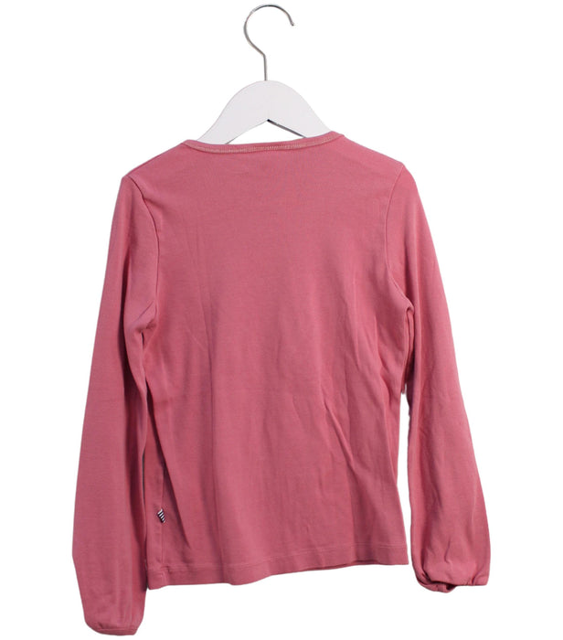 A Pink Long Sleeve Tops from Petit Bateau in size 10Y for girl. (Back View)