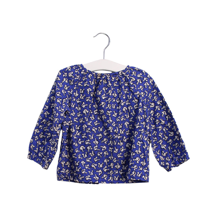 A Blue Long Sleeve Tops from Bonpoint in size 2T for girl. (Front View)