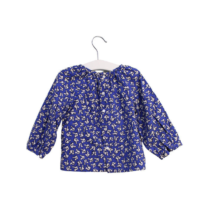 A Blue Long Sleeve Tops from Bonpoint in size 2T for girl. (Back View)