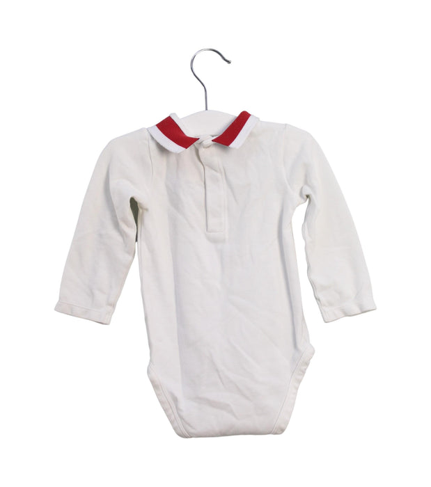 A White Long Sleeve Bodysuits from Jacadi in size 6-12M for boy. (Back View)