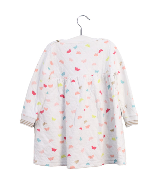 A White Long Sleeve Dresses from Petit Bateau in size 3T for girl. (Back View)