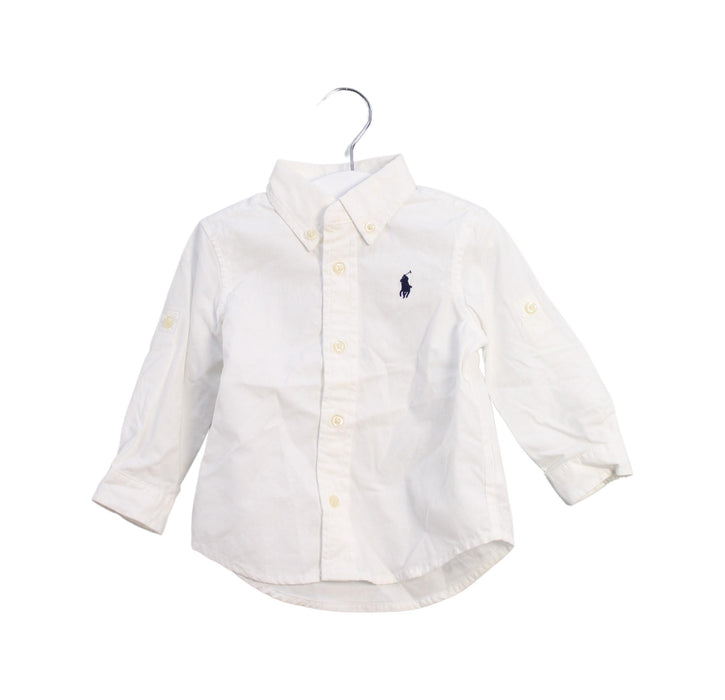 A White Shirts from Ralph Lauren in size 6-12M for girl. (Front View)