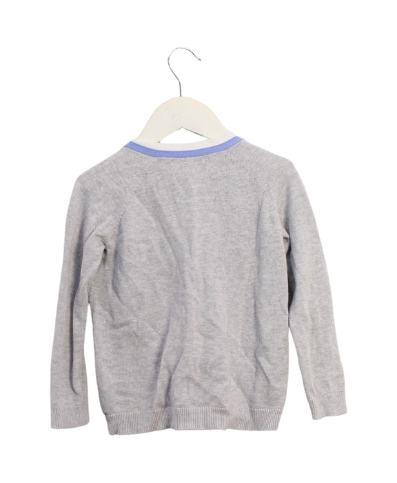 A Grey Cardigans from Bonpoint in size 4T for boy. (Back View)